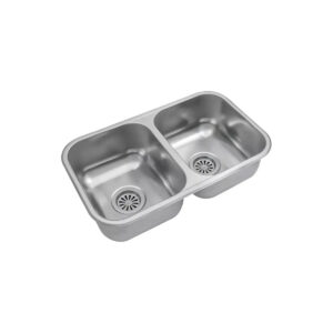 Pileta Cocina Doble Bacha Johnson Cc28 B De Acero 430 59x34